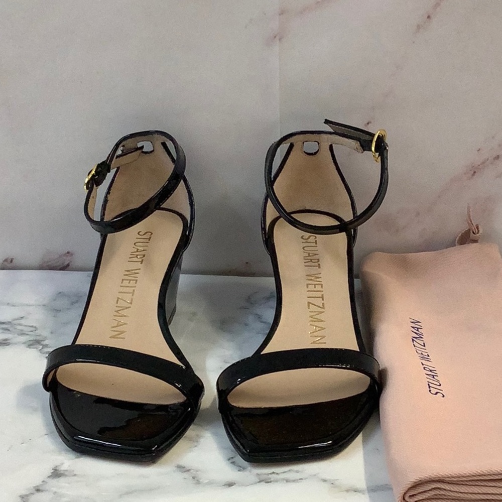 Stuart Weitzman Wedge Women's Shoes Black: 5 B, Leather